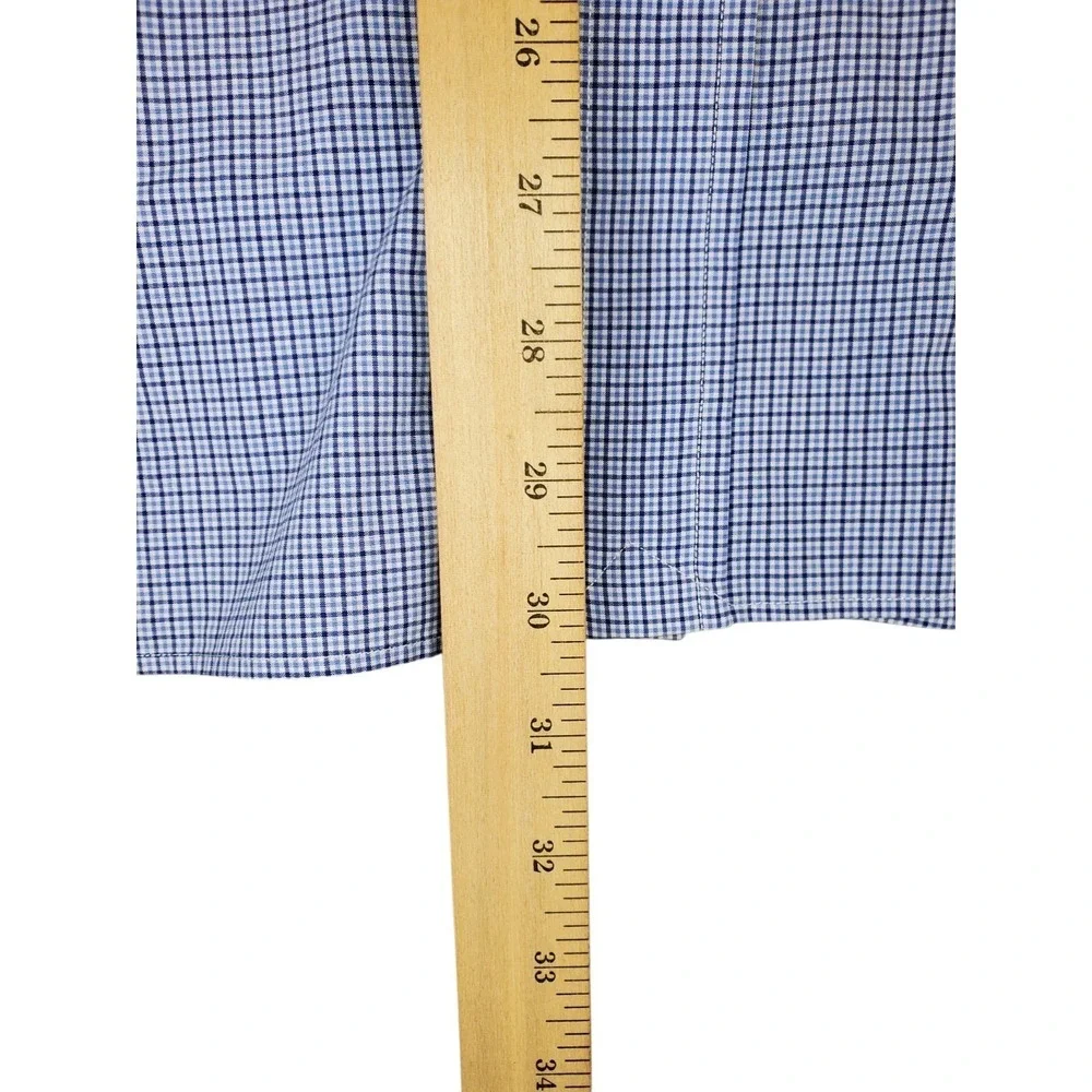 Polo Ralph Lauren Mens 14.5 33 Blue Plaid Classic Fit Button Up Shirt